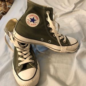 Dark Green Converse High Tops | Womens 6